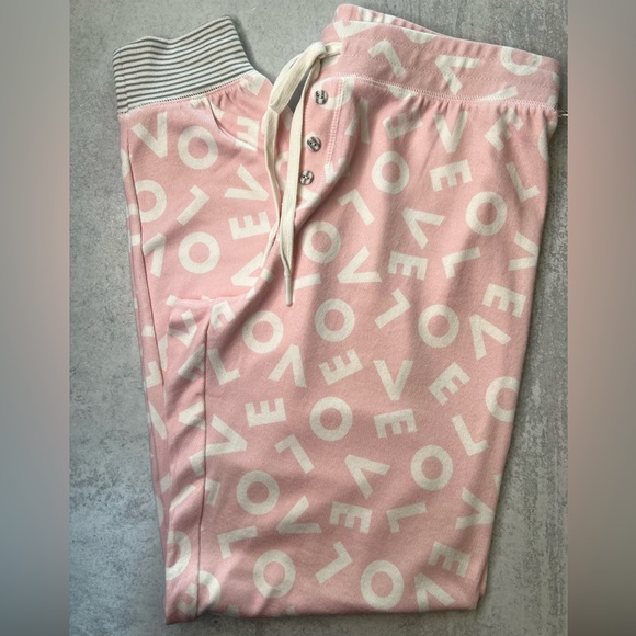 Pj salvage Love lounge pajama pants pink joggers sz M - Picture 4 of 5